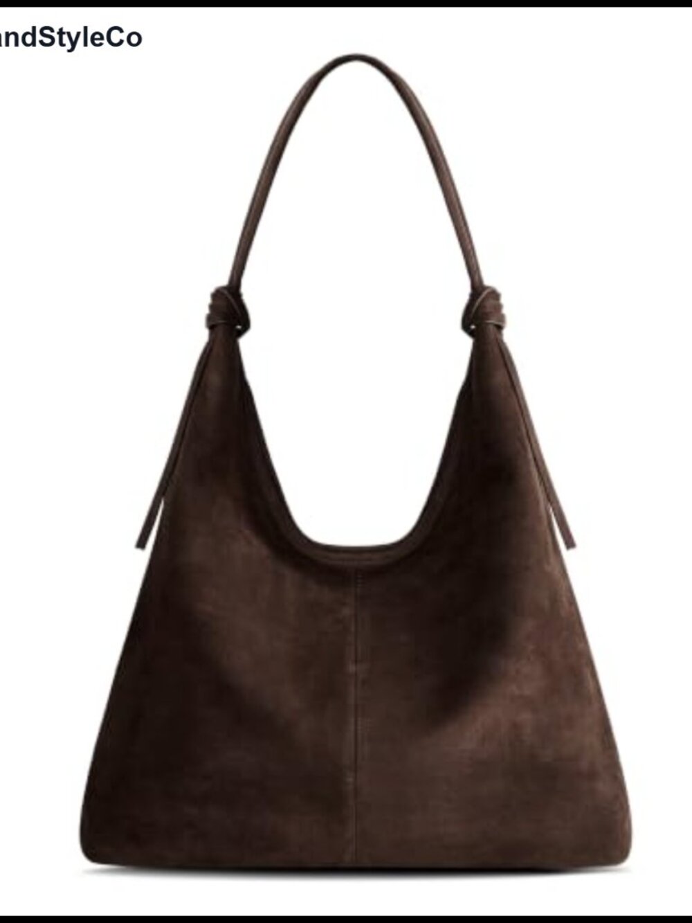 Suede Leather Slouchy Hobo Bag Lightweight Magnetic Tote Purse